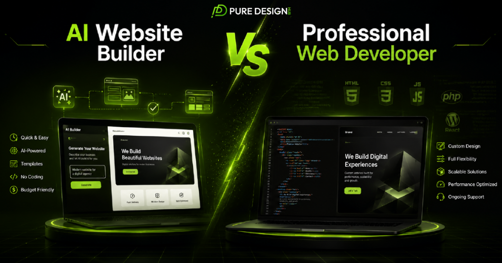 ai builder vs website developer