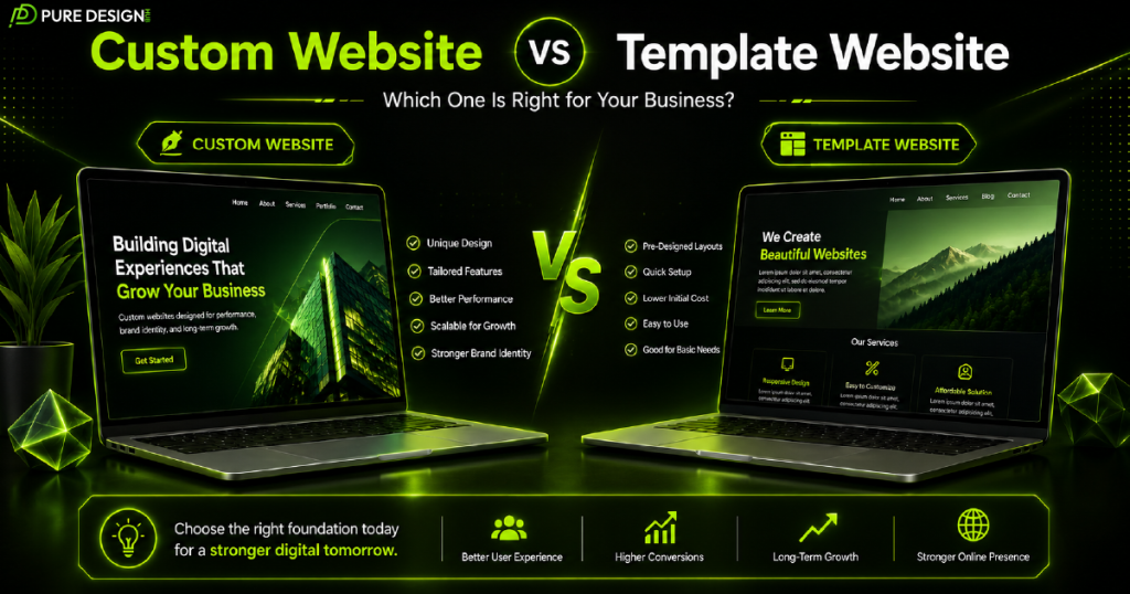 Custom vs Template website