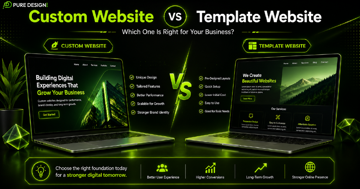 Custom vs Template website