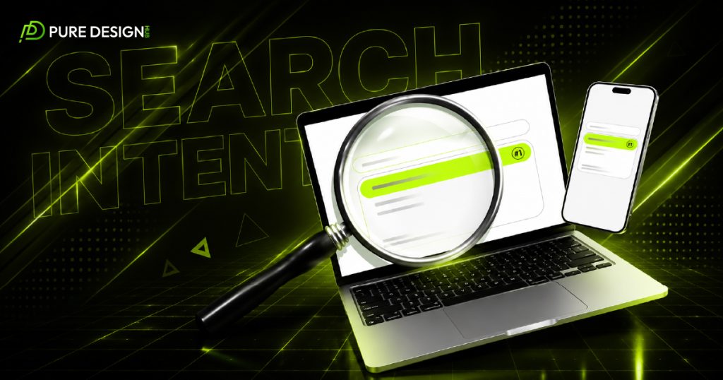 Search engine query bar representing user search intent